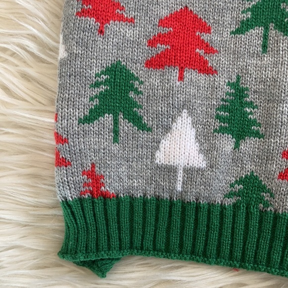Small dog holiday pet sweater Christmas trees ugly Christmas sweater for dog cat - Picture 10 of 17